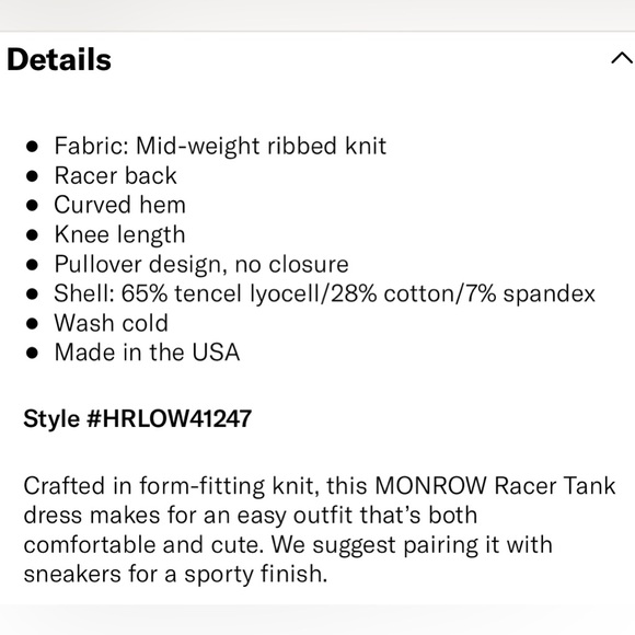 MONROW Rib Racer Tank Dress in Black - Picture 4 of 4